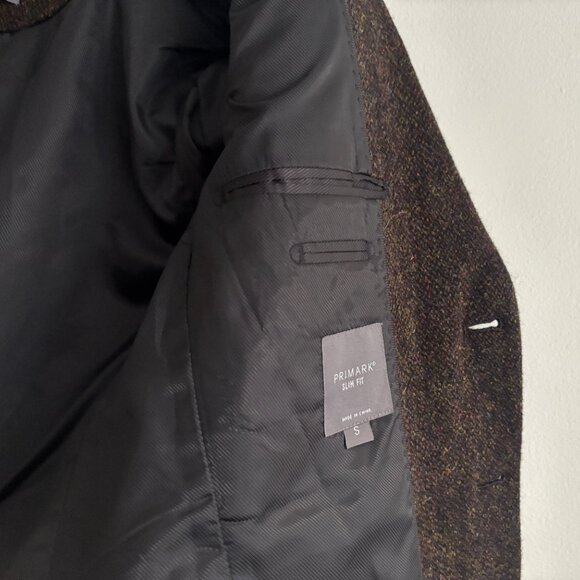 Primark Brown Harris Tweed Sport Coat/ Blazer -38 - Picture 11 of 12